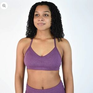 FLEO Reinette Sports Bra - Heather Wood Violet size small